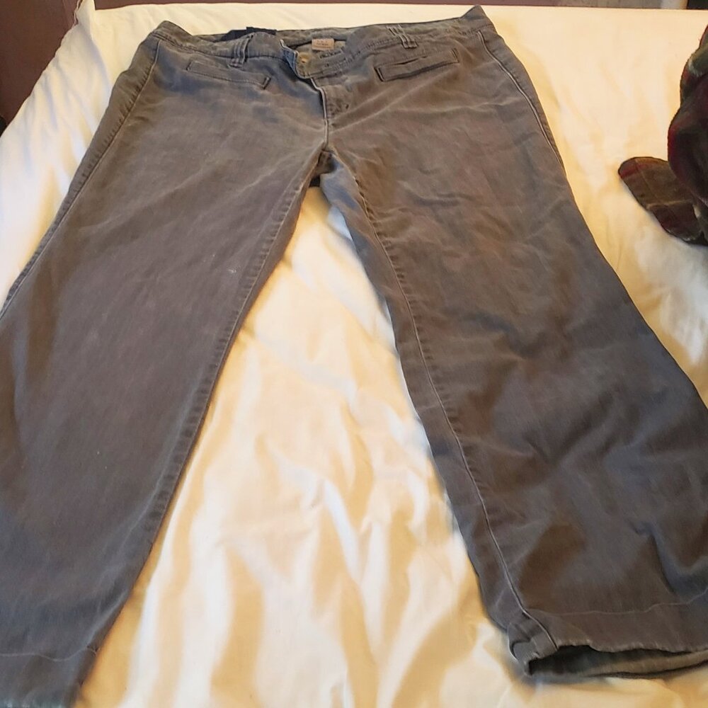 Old Navy Women's plus Low waist grey jeans long 22
